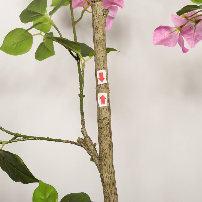 Realistic Artificial Bougainvillea Tree in Black Pot - Lifelike Faux Flowering Plant for Indoor Décor