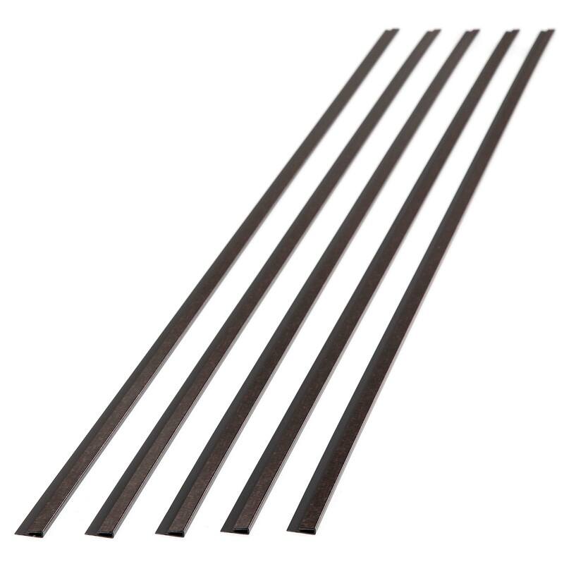 FASÄDE 47 in. Decorative Vinyl J Trim in Smoked Pewter (5 Pack) - 5 Pack - 5 Pack