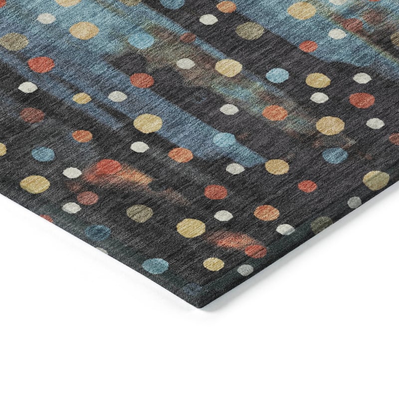 Machine Washable Indoor/Outdoor Modern Confetti Chantille Rug