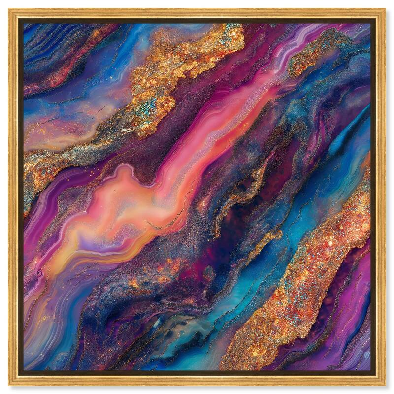 Glittering Spectrum III Canvas by Art Remedy - Gold - 12" x 12"