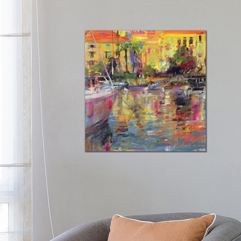 iCanvas "Riviera Moorings" by Peter Graham Canvas Print - 26x26x1.5