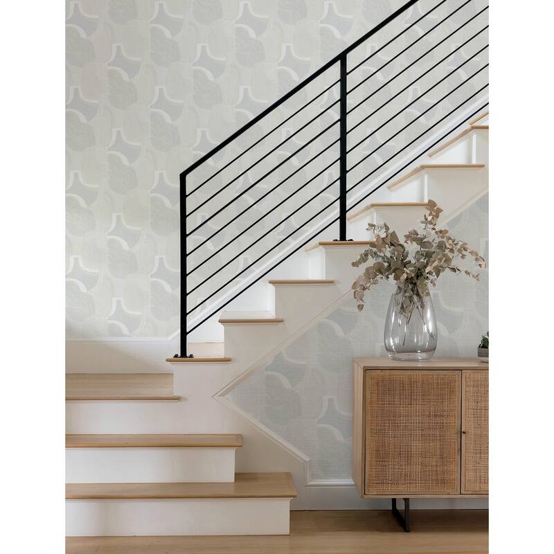 A-Street Prints Hollace Sky Blue Geometric Wallpaper