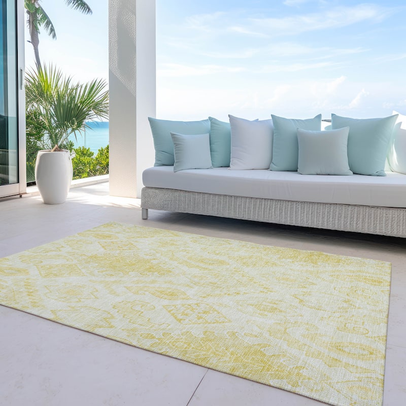 Machine Washable Indoor/ Outdoor Chantille Global Boho Rug - Gold - 2'6" x 3'10"