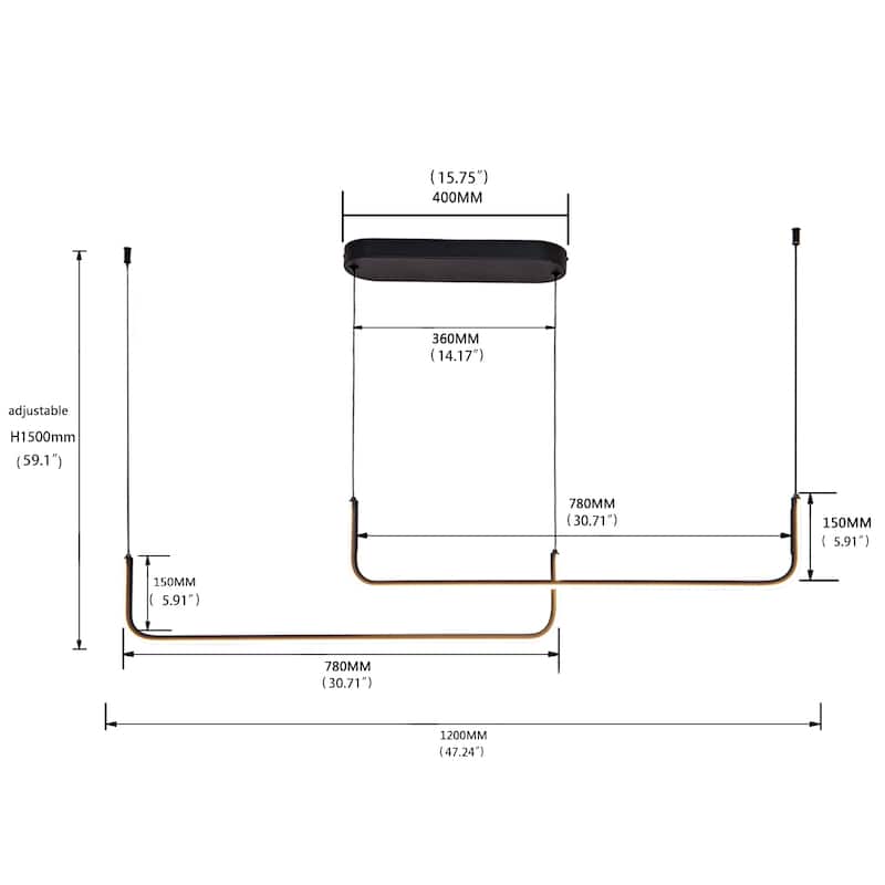 LED Linear Chandelier Kitchen Chandelier Modern Chandeliers