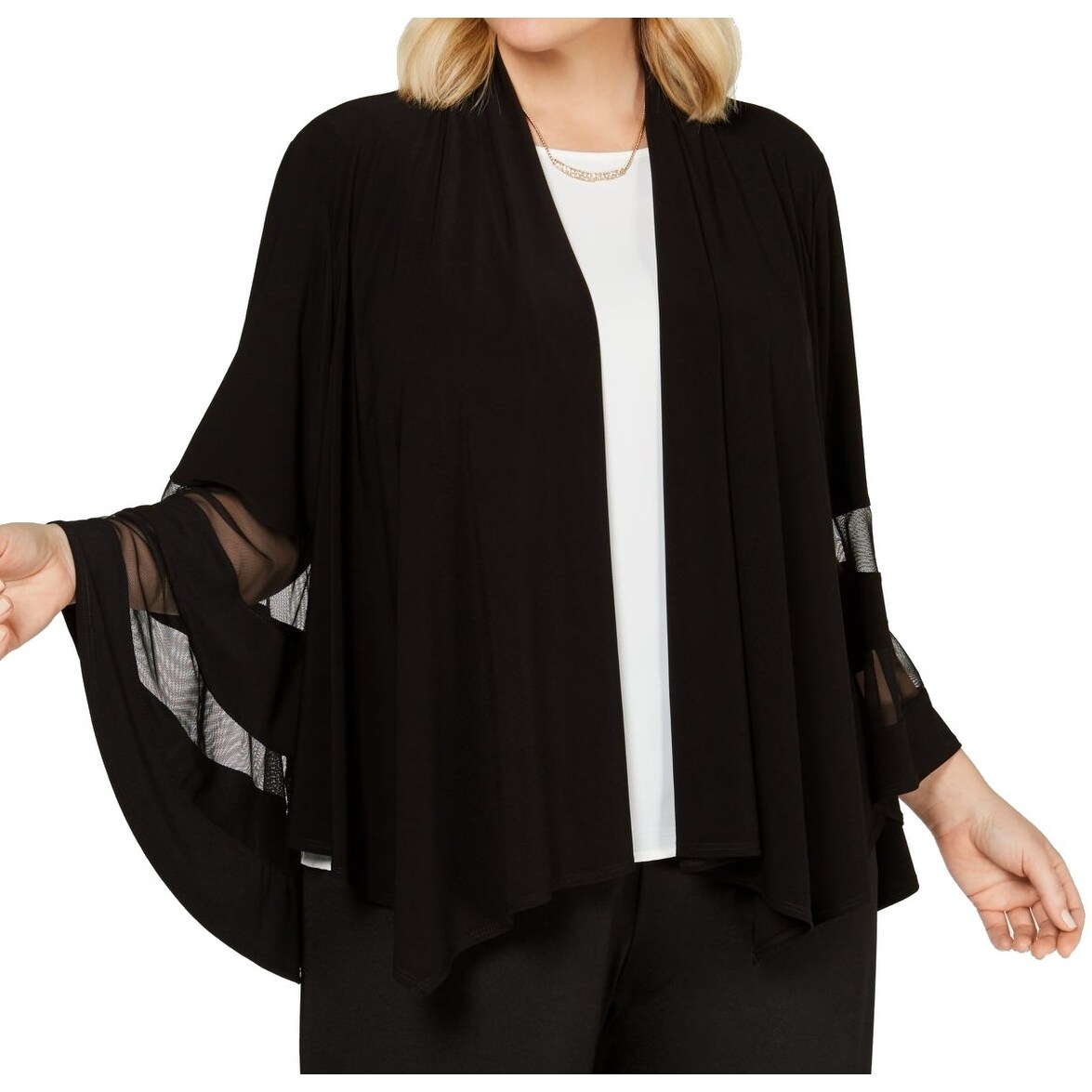black waterfall jacket size 18