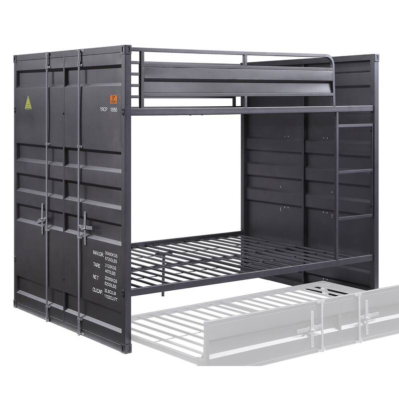Kamloops Full over Full Bunk Bed with Built-in Ladder