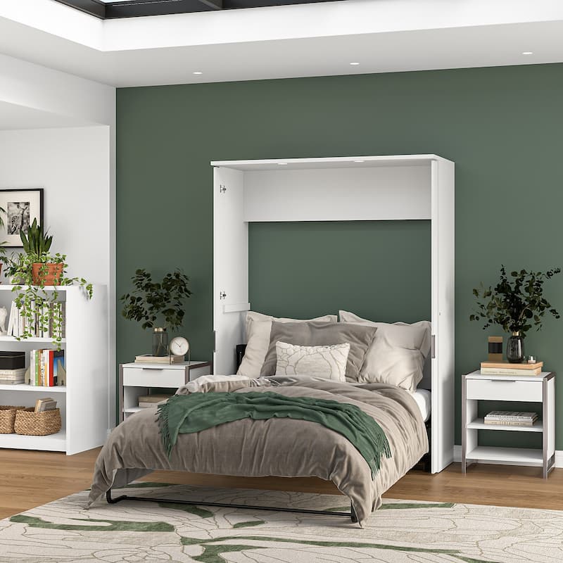 Lumina 61W Full Murphy Bed by Bestar - White
