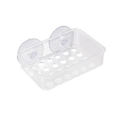 Kenney Plastic Suction Cup Soap or Sponge Dish - Clear