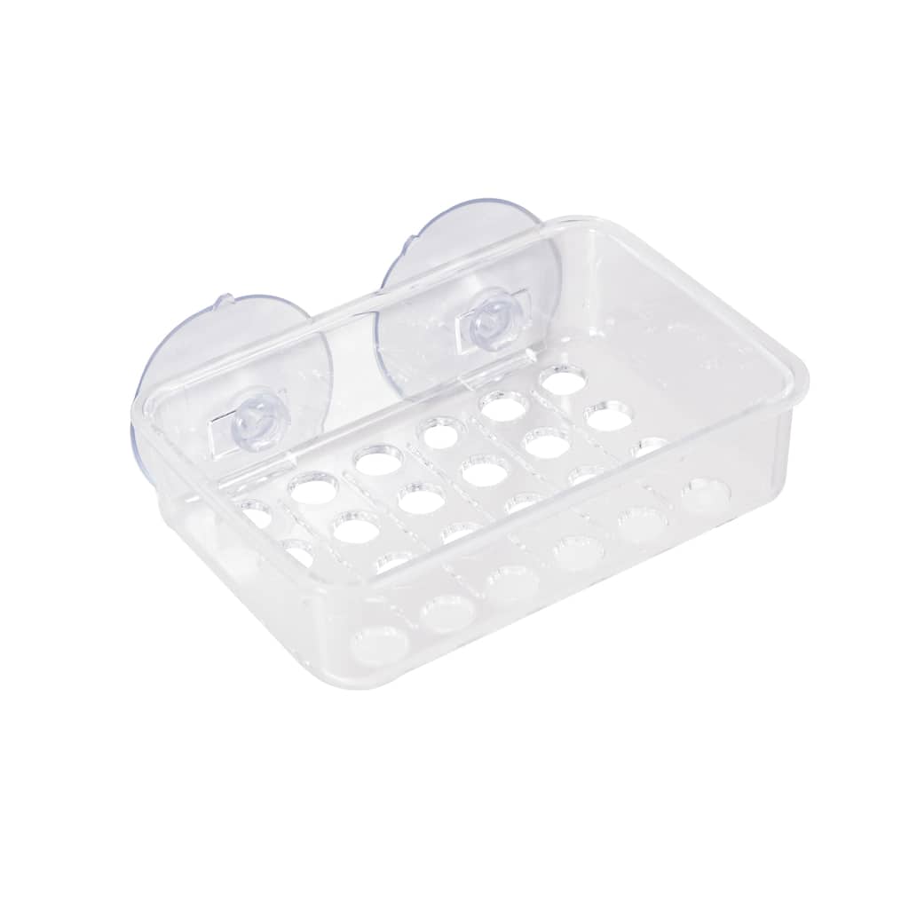 Kenney Plastic Suction Cup Soap or Sponge Dish - Clear