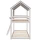 preview thumbnail 20 of 24, Twin Over Twin Bunk Bed With Roof,Window,Guardrail And Ladder