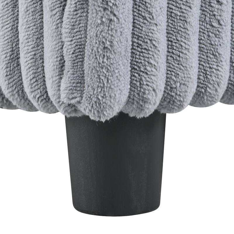 GDFStudio - Polyester 50.9" Loveseat Chaise with Cup Holders