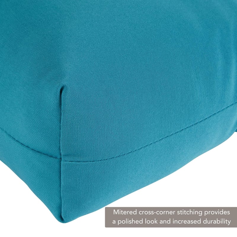 21 x 42-inch Solid Color Outdoor Seat/Back Chair Cushions (Set of 2) (Cushions Only)