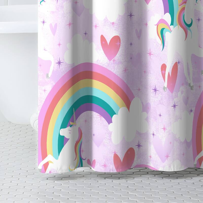 Dream Factory Kids' 72-inch Fabric Shower Curtain