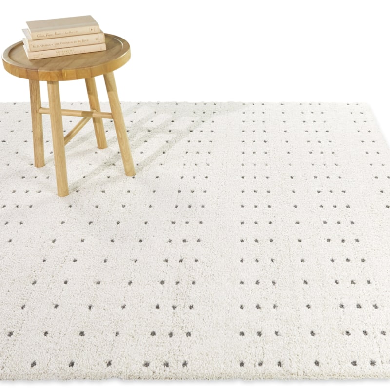 Oro Modern Dots Area Rug - 5'3" x 7' - Cream - Rectangle