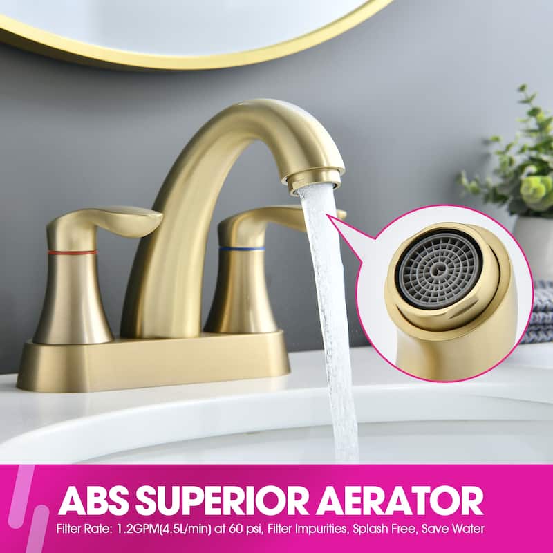 PROOX 2 Hole 4"centerest Bathroom Faucet with Pop up Dran assembly