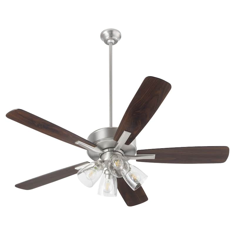 Quorum International 4525-241 Ovation 52" 5 Blade Indoor Ceiling Fan - Satin Nickel