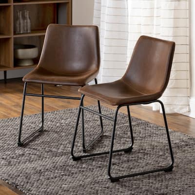 Middlebrook Prusiner Faux Leather Dining Chair, Set of 2