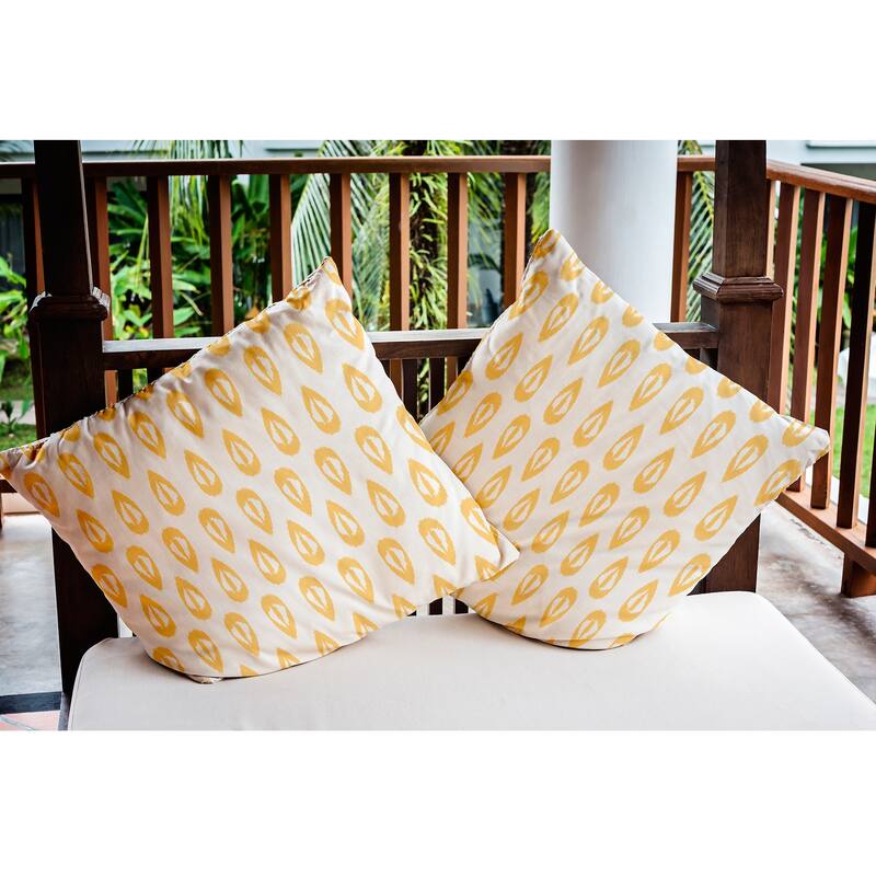 Ikat Tears Indoor/Outdoor Throw Pillow