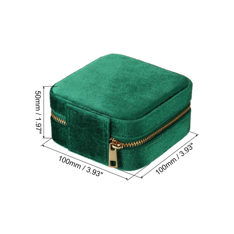 Travel Jewelry Case Jewelry Organizer Box with Mirror Square Style 2