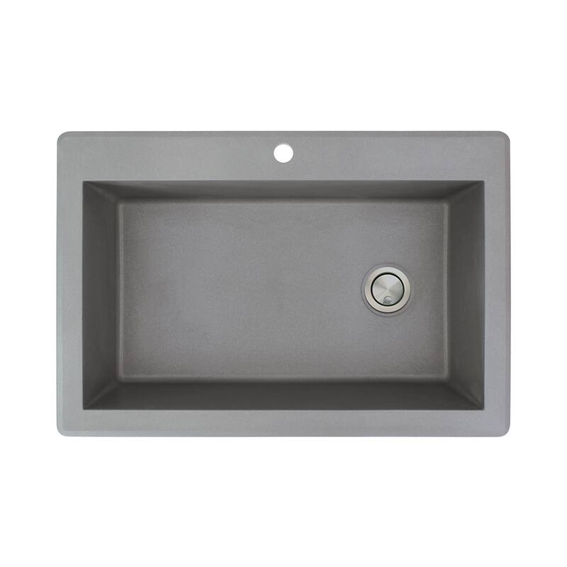 Transolid K-RTSS3322 Radius 33" Drop In Single Basin Granite Kitchen