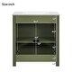 preview thumbnail 8 of 6, 30'' Farmhouse Bathroom Vanity with Ceramic Sink, Soft-Close Door, Adjustable Shelf, Olive Green Storage Cabinet