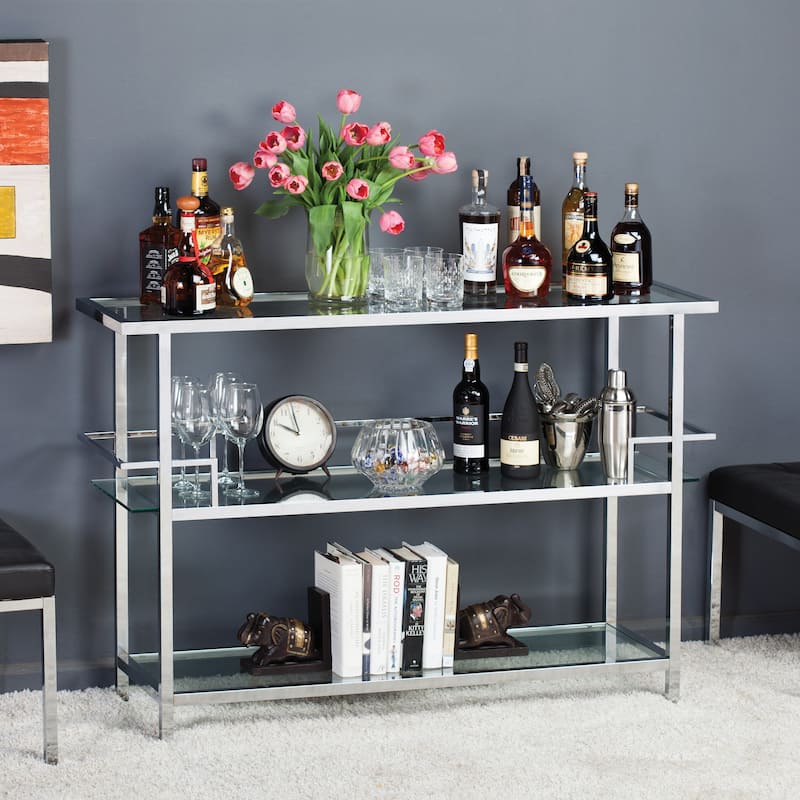 Studio Designs Home Metal and Glass Portico Modern Home Bar