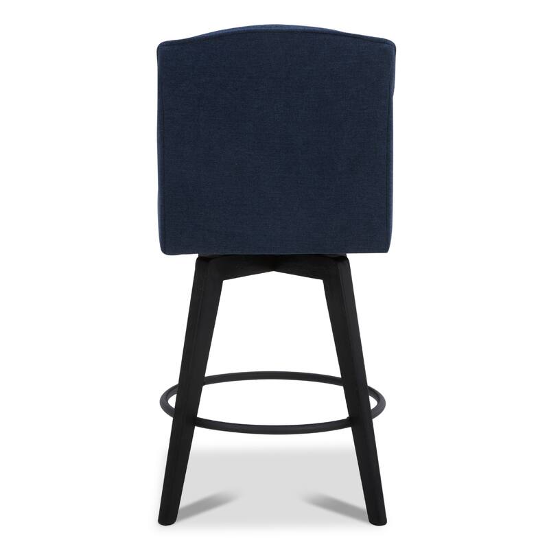 Spruce & Spring Jayden Upholstered Counter Height Swivel Barstool Set