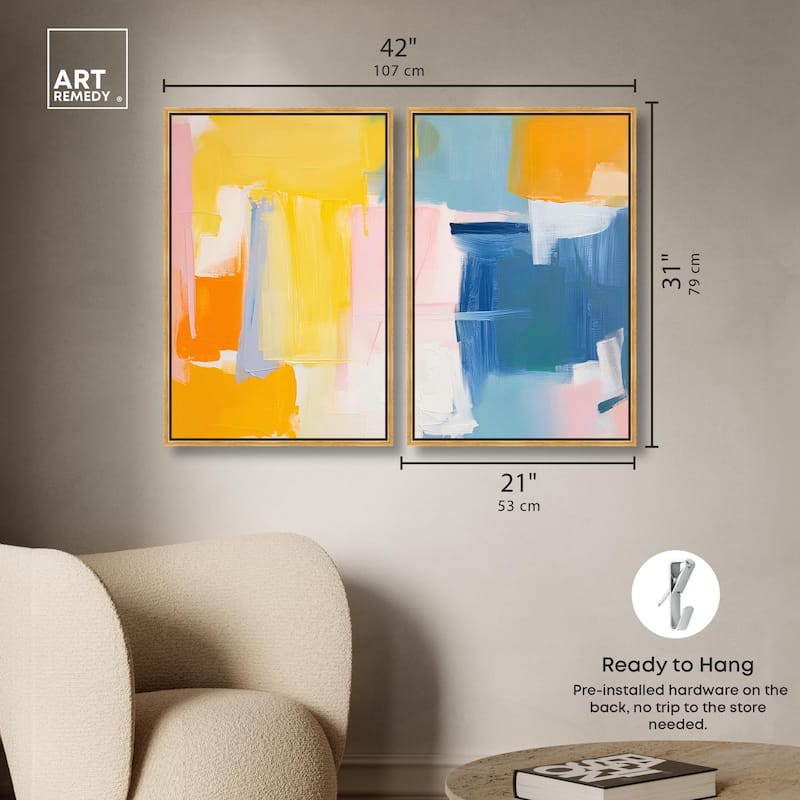 Skyward Radiance I Canvas Set of 2 by Art Remedy