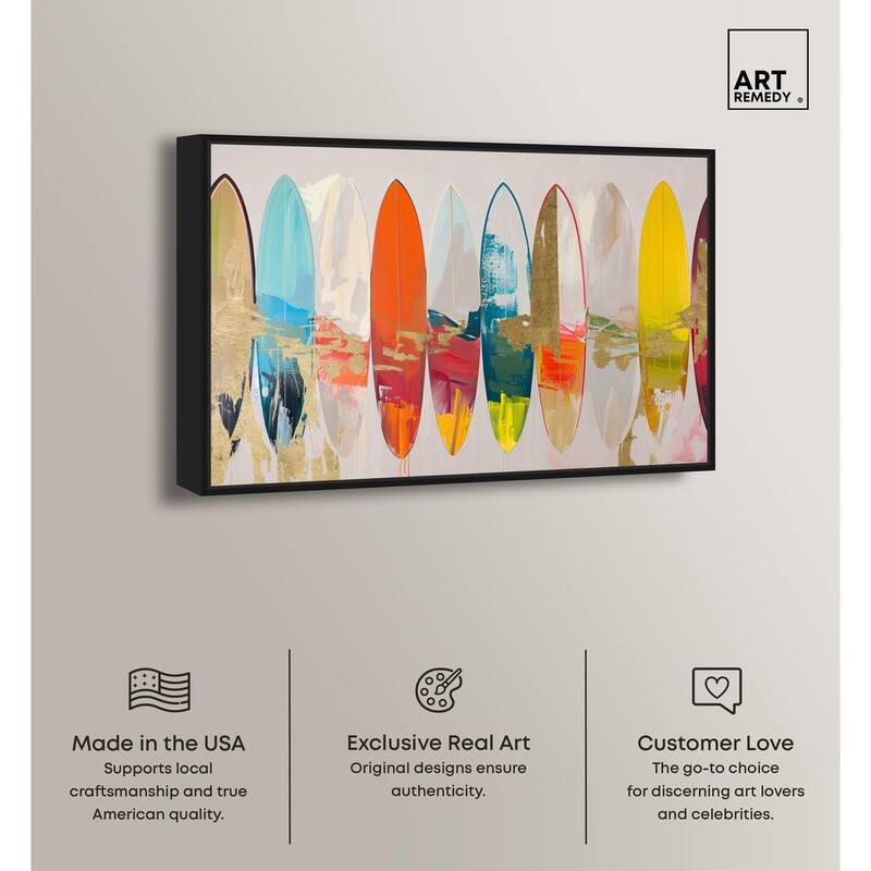 Surfboard Horizons II Canvas by Art Remedy