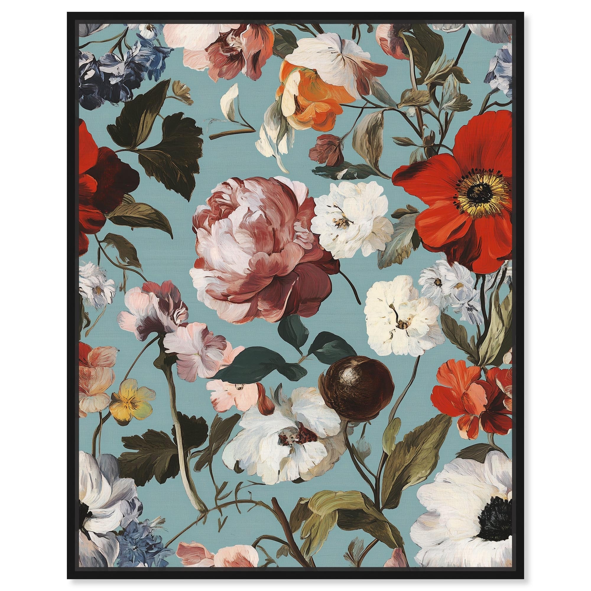Floral Tapestry I Canvas by Art Remedy