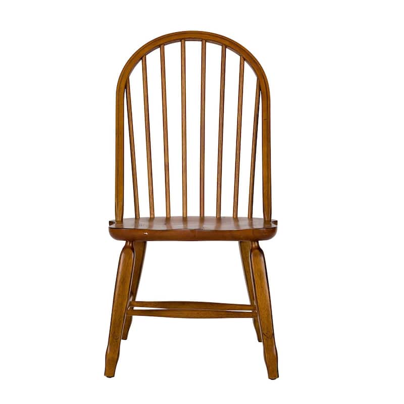 Treasures Rustic Oak Bow Back Dining Chair (Set of 2)