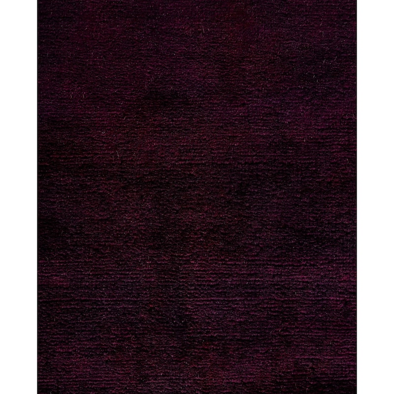 Overdyed One-of-a-Kind Hand-Knotted Area Rug - Purple - 2' 5" x 16' 4"