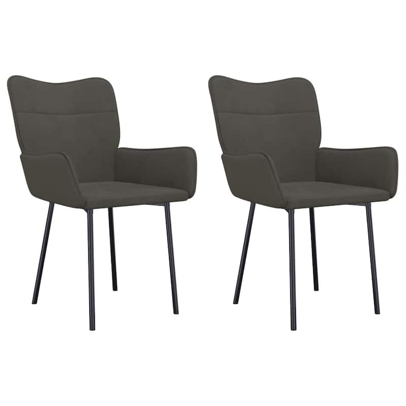 vidaXL Dining Chairs 2 Pcs Accent Upholstered Chair for Living Room Velvet - 21.7" x 23" x 32.1"