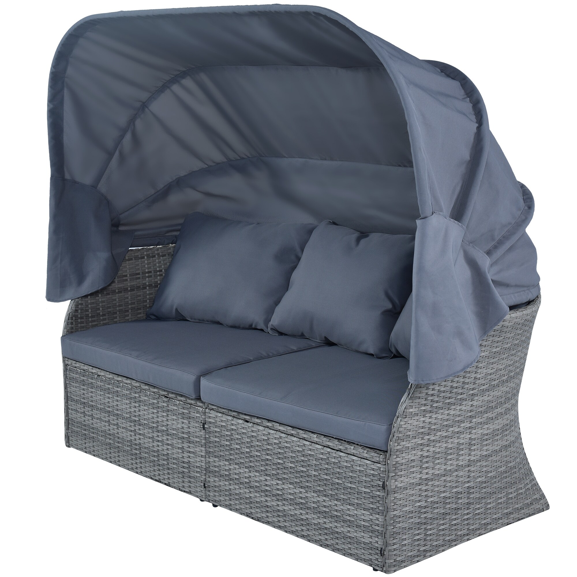6 Pieces Outdoor Patio Garden Furniture Sets for 5 PE Sectional