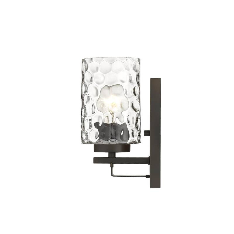 Transitional Hardwired Wall Sconce Light Fixture with Clear Glass Shade and Dimmable Damp Rated - 9.5" H x 4.75" W x 5.75" D
