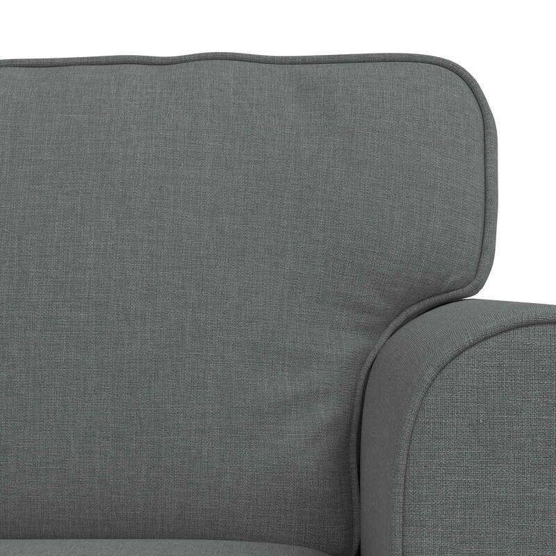 vidaXL Sofa 2 pcs Dark Grey in Fabric