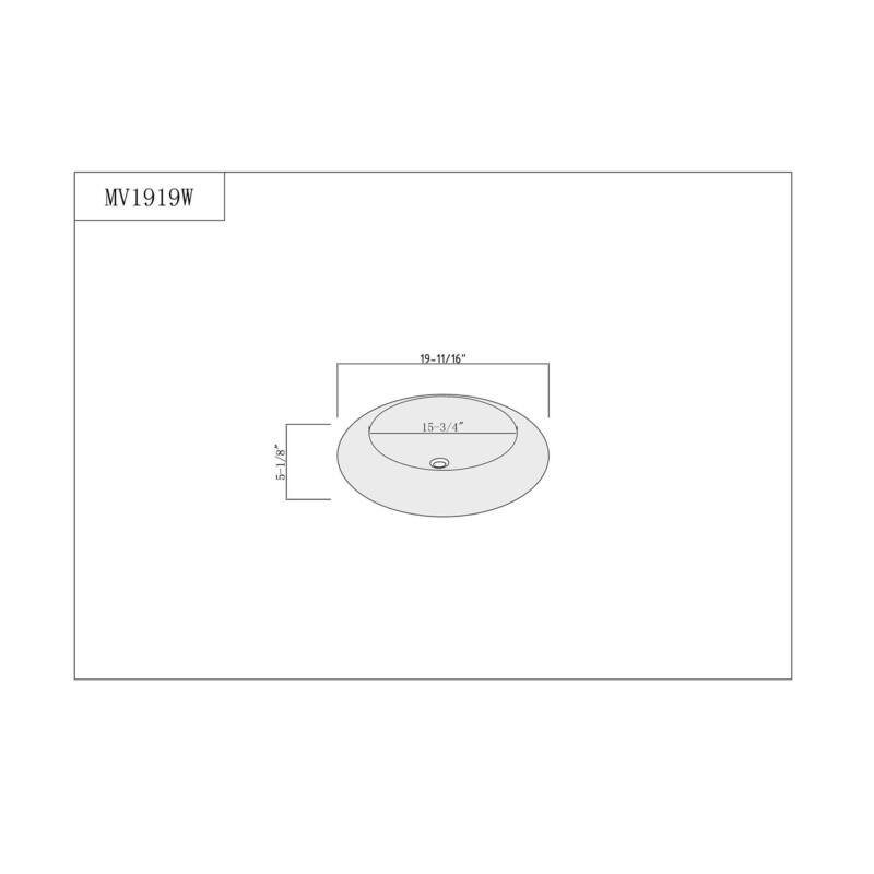 Fine Fixtures Stylish Vitreous-China White Vessel Sink