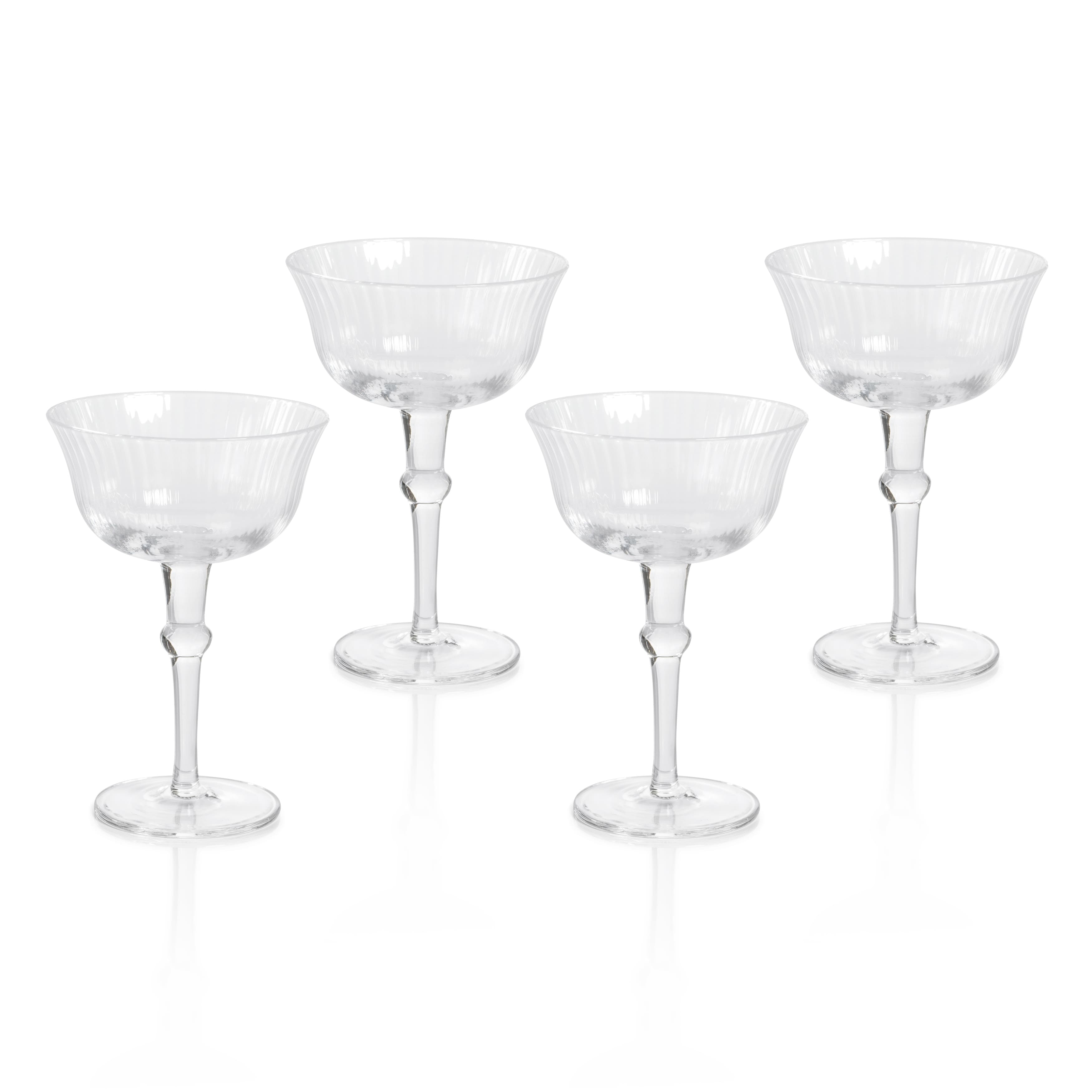 Kenley Clear Optic Martini Glasses, Set of 4 Bed Bath & Beyond 37592474