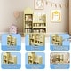 preview thumbnail 17 of 22, Children's Wooden Bookshelf and Toy Storage Organizer with Bookcase, 6 Compartments, and 2 Baskets