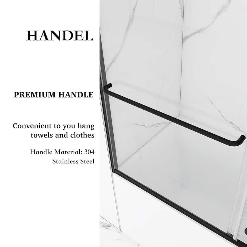60'' x 58'' Double Sliding Tub Door in Chrome with Clear Tempered Glass