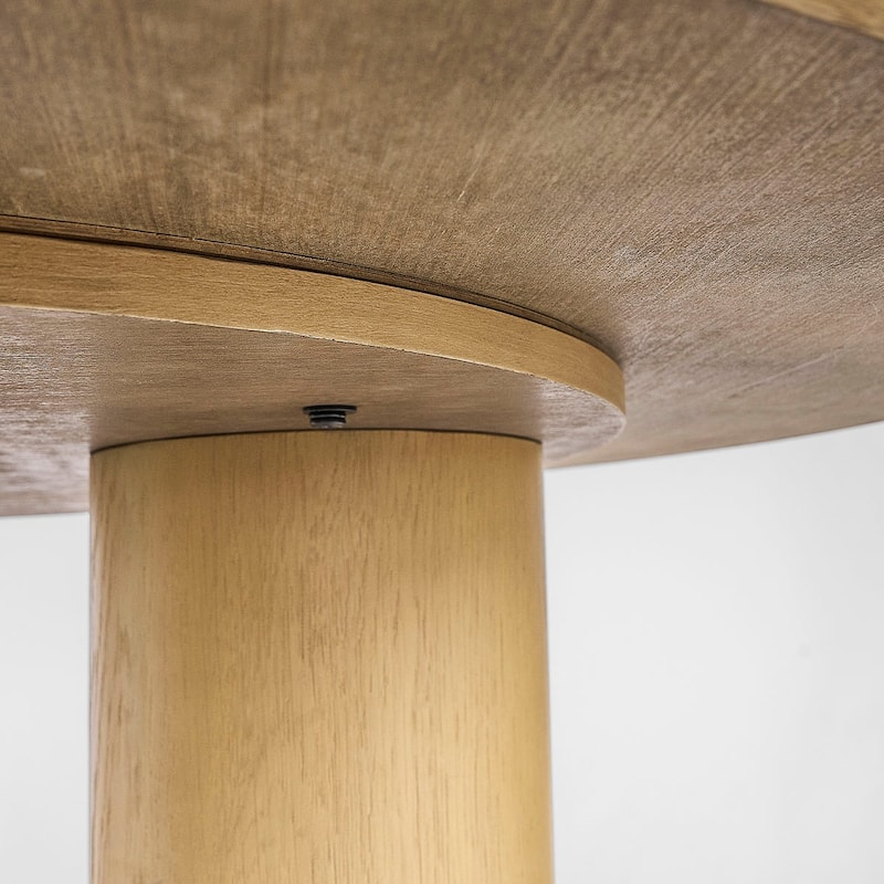 3 Legged 52" Solid Oak Round Dining Table