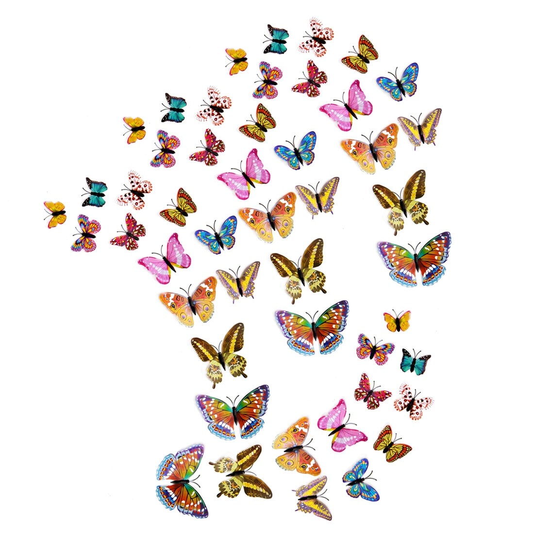 Shop 48pcs 3d Butterfly Wall Sticker Decal With Stickers For