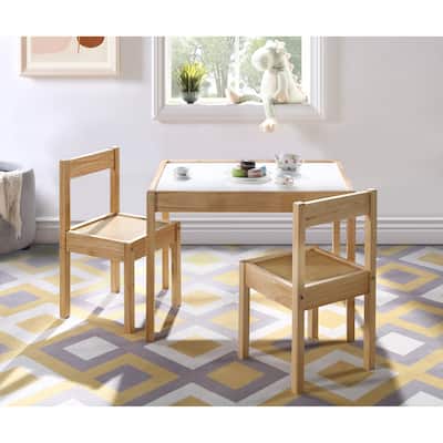 Olive & Opie Gibson 3-Piece Dry Erase Kids Table & Chair Set