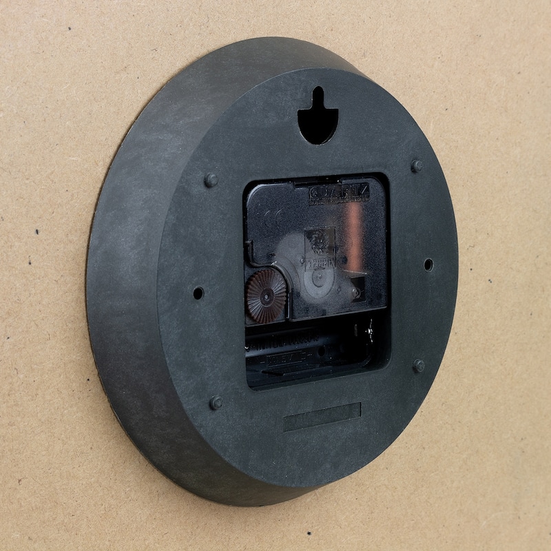 Metal & Solid Wood Wall Clock (15.75" in Diameter) - 15.75