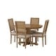 preview thumbnail 37 of 62, Remuda Wood and Cane Upholstered 5 Piece Circular Dining Set by Christopher Knight Home
