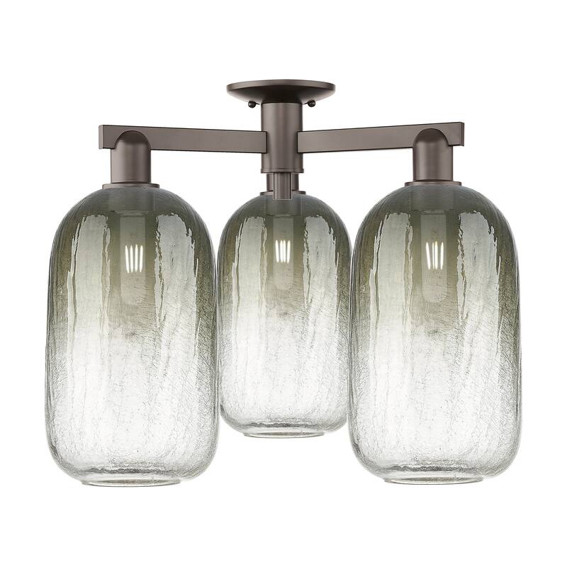 Innovations Lighting Downtown Urban - Brookhaven Cloche - 3 Light 25" Semi-Flush Mount