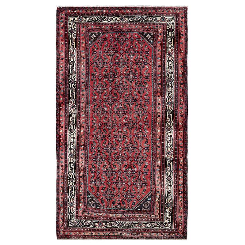 ECARPETGALLERY Hand-knotted Andelz Red Wool Rug - 5'1 x 9'4