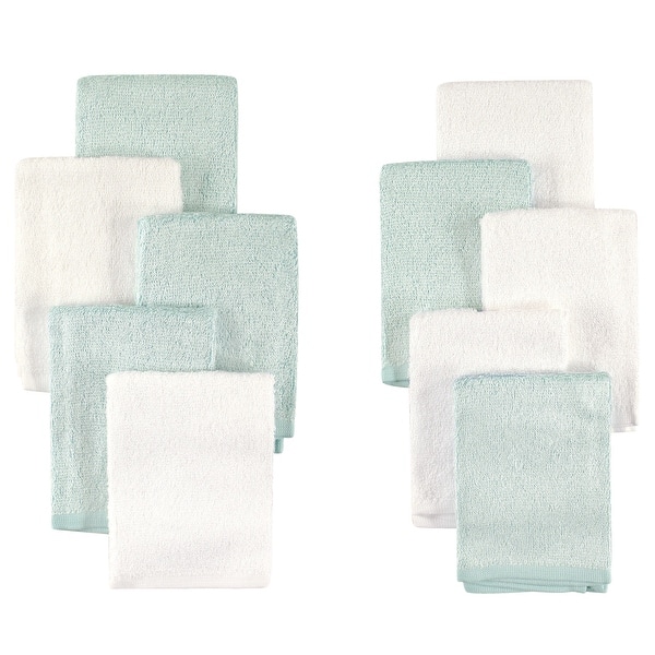 slide 1 of 1, Little Treasure Baby Unisex Rayon from Bamboo Luxurious Washcloths, Mint White, One Size - Mint White - One Size One Size - Mint White