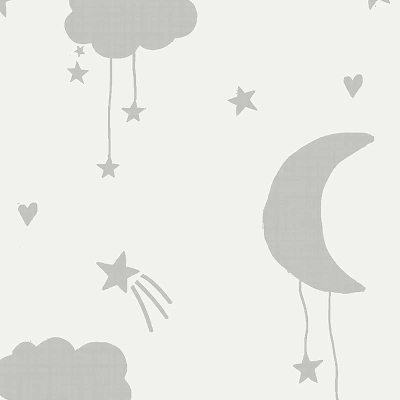 NEXT Moon and Stars Grey Wallpaper