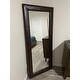 Abbyson Delano Dark Brown Leather Floor Mirror 1 of 1 uploaded by a customer